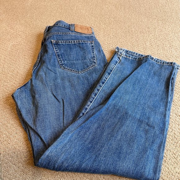 Abercrombie & Fitch Jeans Baggy Loose Relaxed Button Fly Preppy Academia Size 34 - Picture 4 of 15